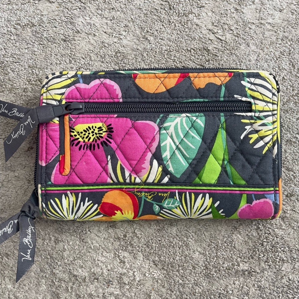 Vera Bradley Quilted Floral Wallet - Black and Multicolor - Picture 2 of 4